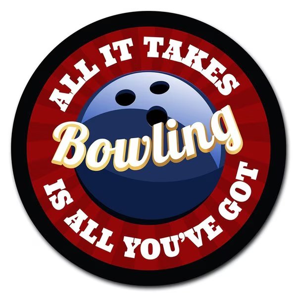 Bowling Zone Circle Vinyl Laminated Decal, Signmission, Mfr#: D-16-CIR-Bowling